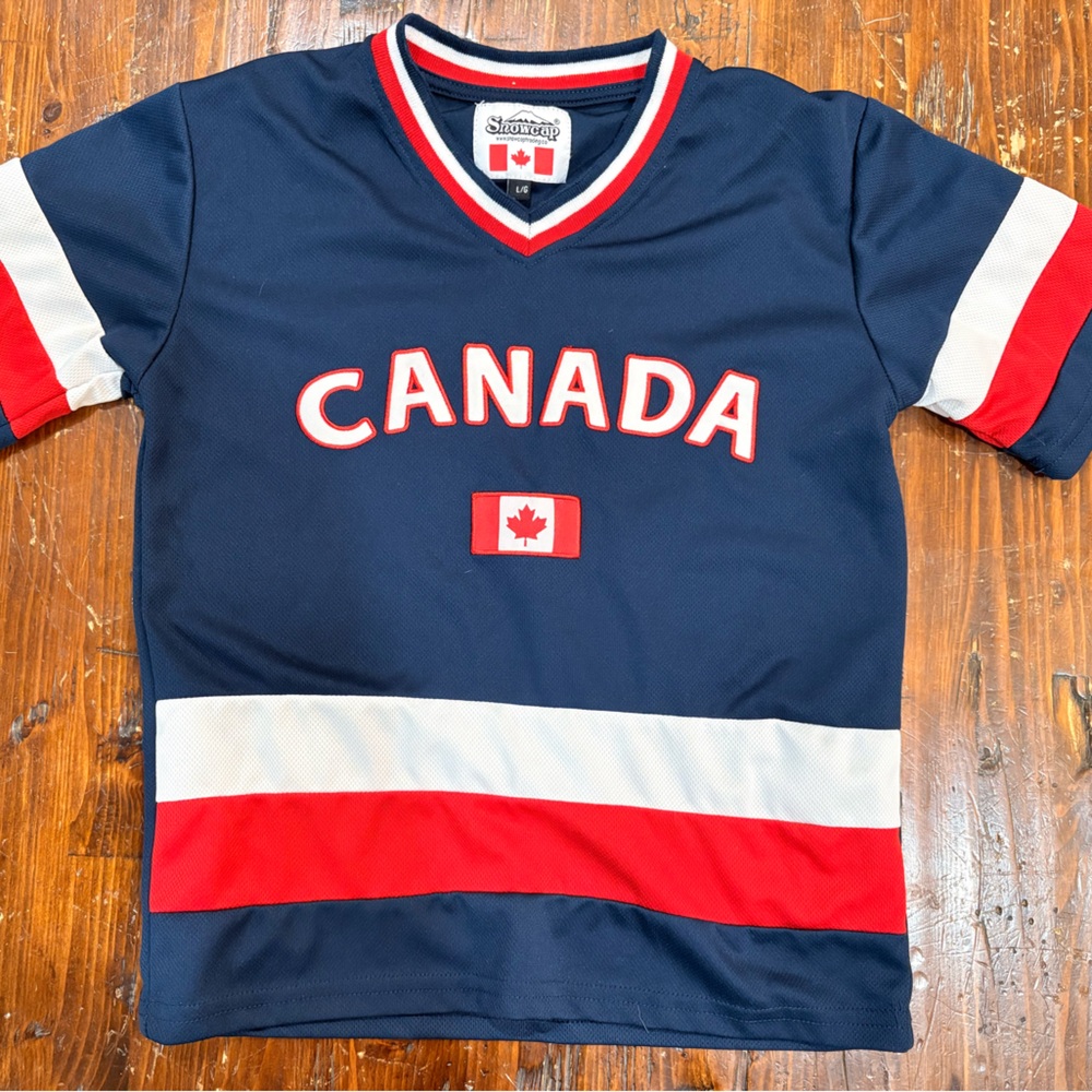 Canada Kids Jersey - Navy and Red Size Large